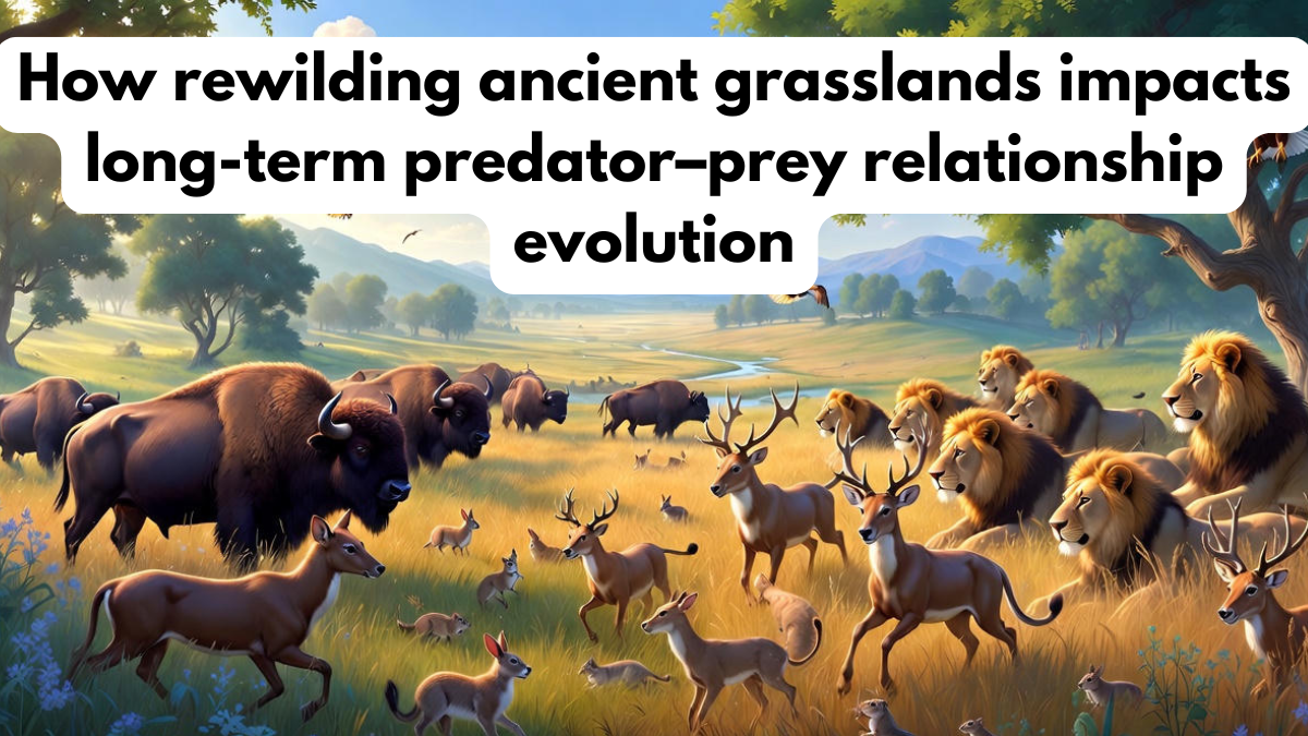 How rewilding ancient grasslands impacts long-term predator–prey relationship evolution