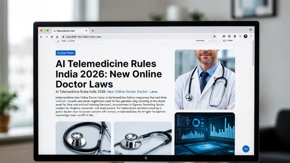 AI Telemedicine Rules India 2026: New Online Doctor Laws